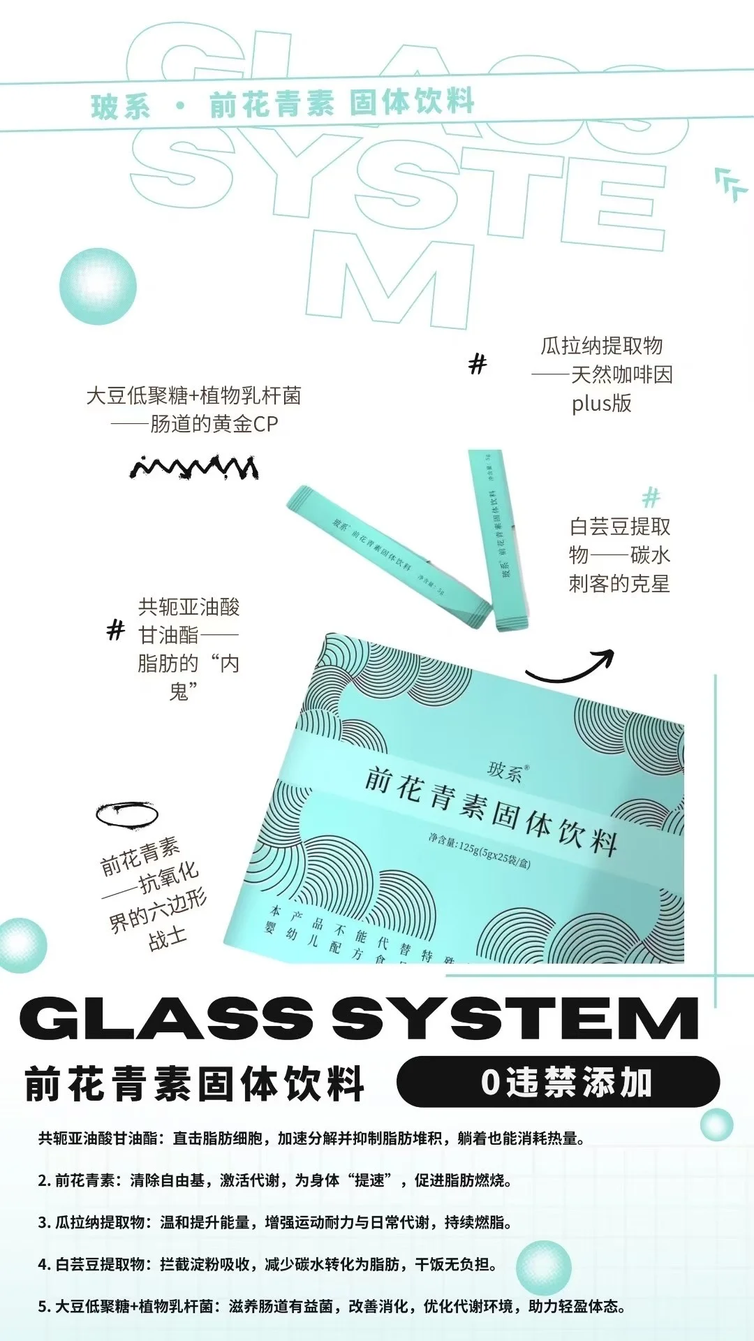 玻系前花青素固体饮料➕果蔬 完美伴侣加速器