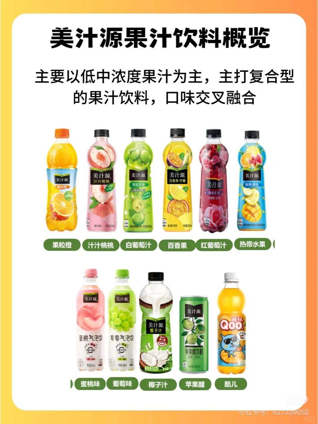 盘点市场知名品牌果汁饮料及产品