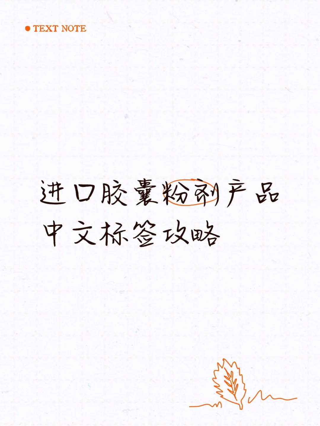 ?进口胶囊粉剂产品中文标签攻略