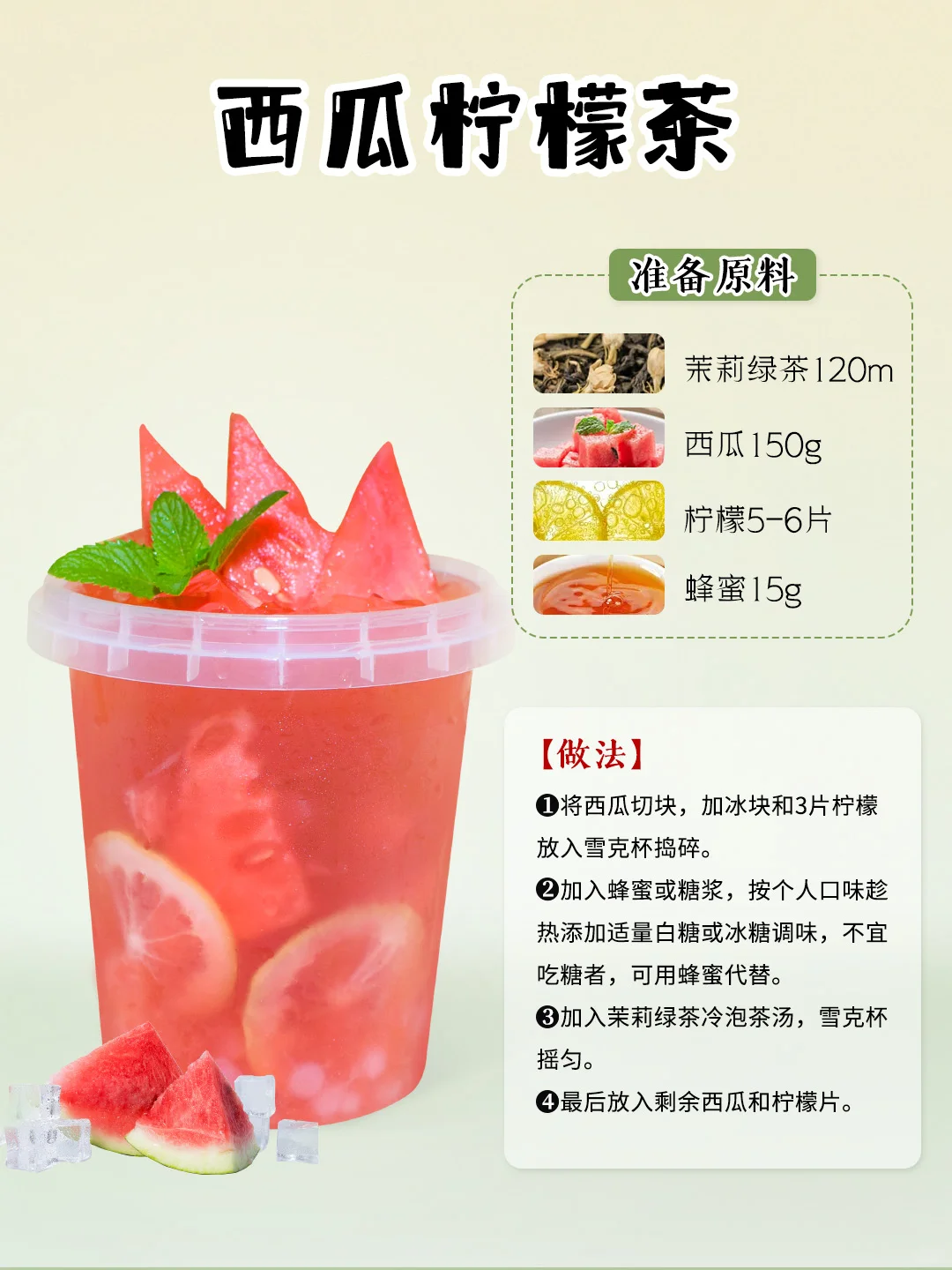 制作配方夏日茶饮