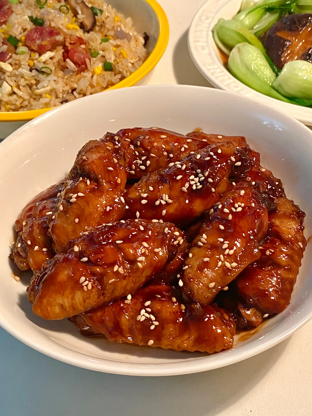 ˙Ⱉ˙ฅ｜晚饭～可乐鸡翅^香菇腊肠炒饭