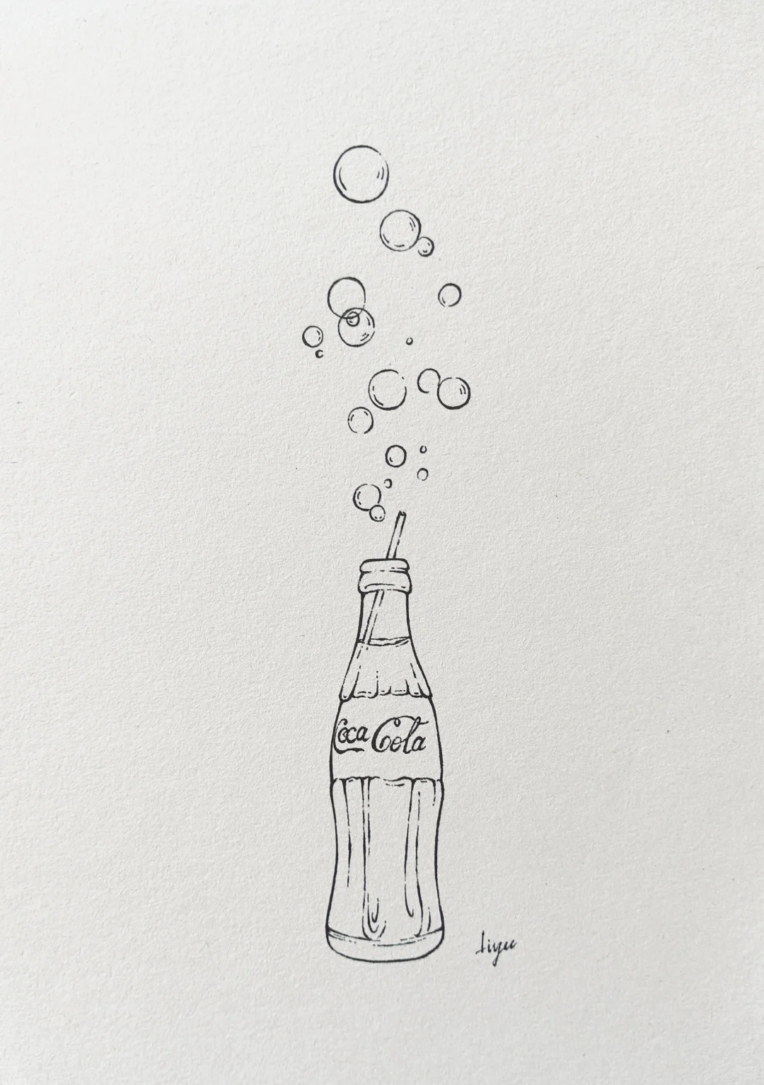 可乐的两种画法