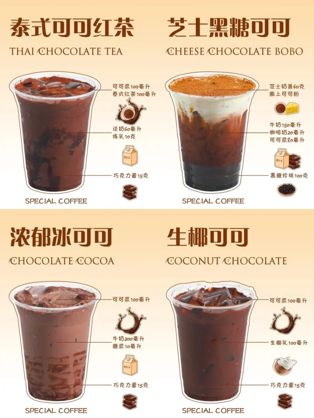 暖冬热饮4️⃣款超赞可可巧克力系列?