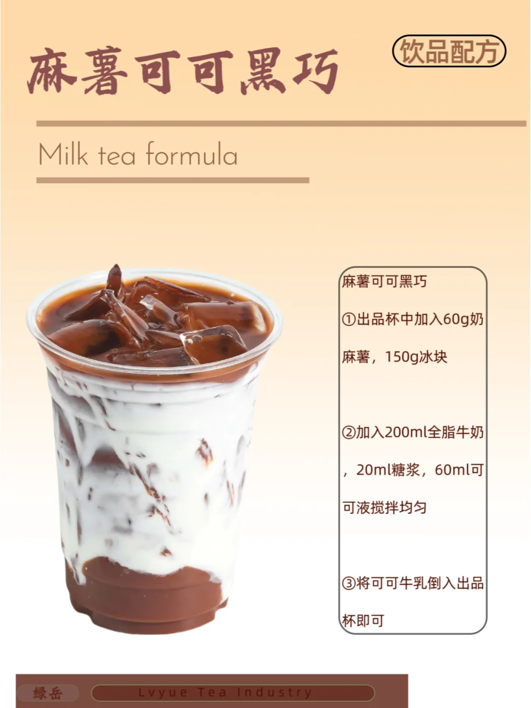 9款奶茶店可可系列饮品配方教程分享?