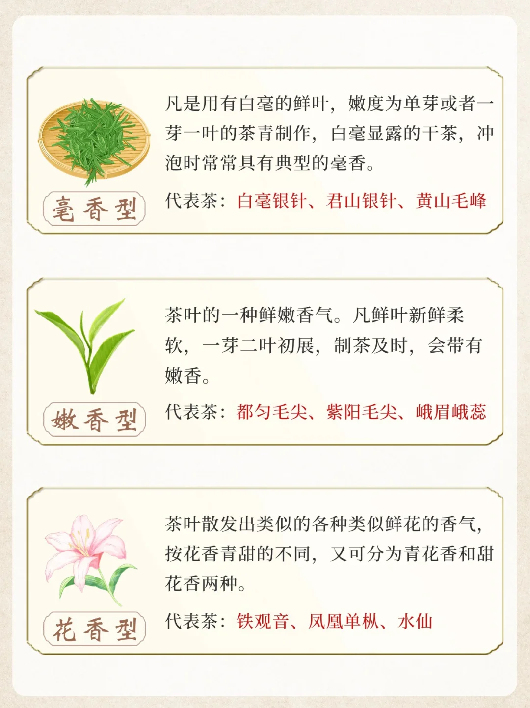 茶知识丨一文带你认识9大茶香类型