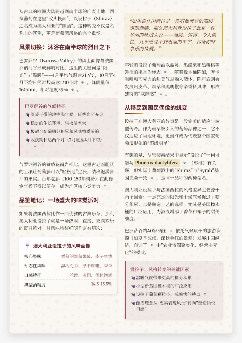 风土的杰作 - 西拉的两副面孔