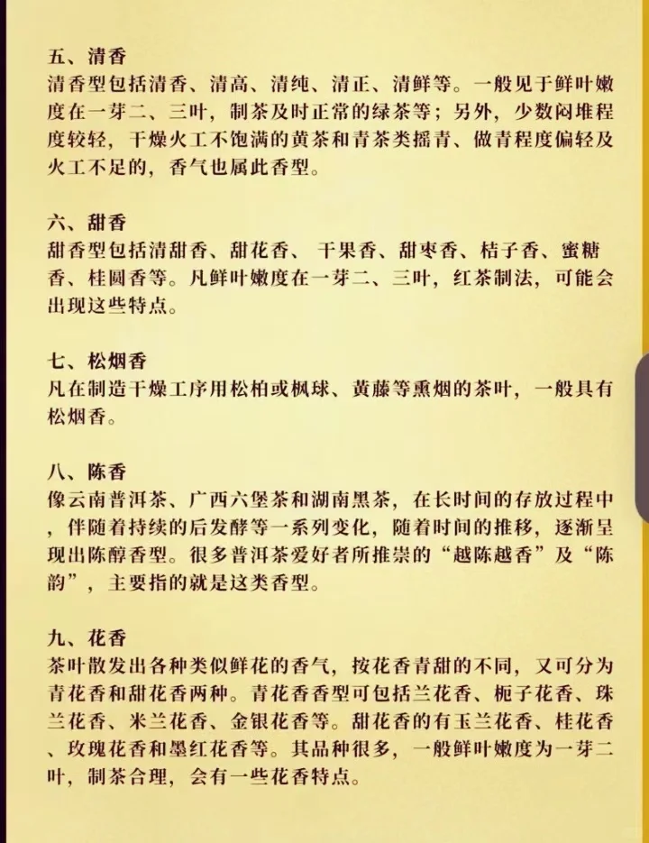茶叶的二十八种香气