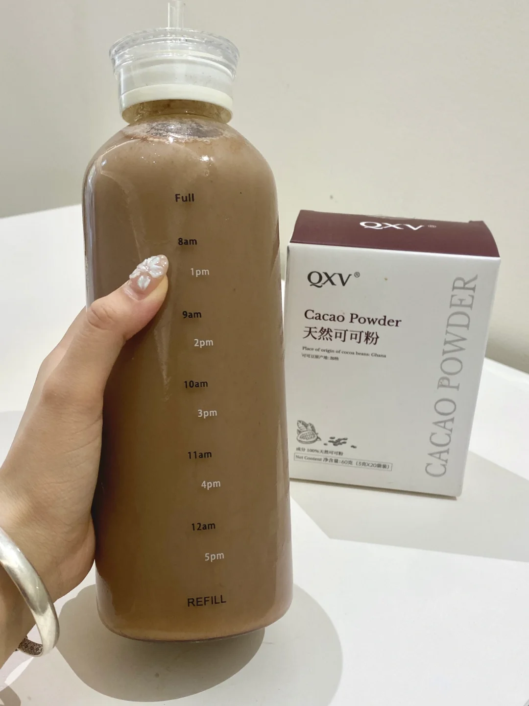 连喝一个月可可...真的白太快了