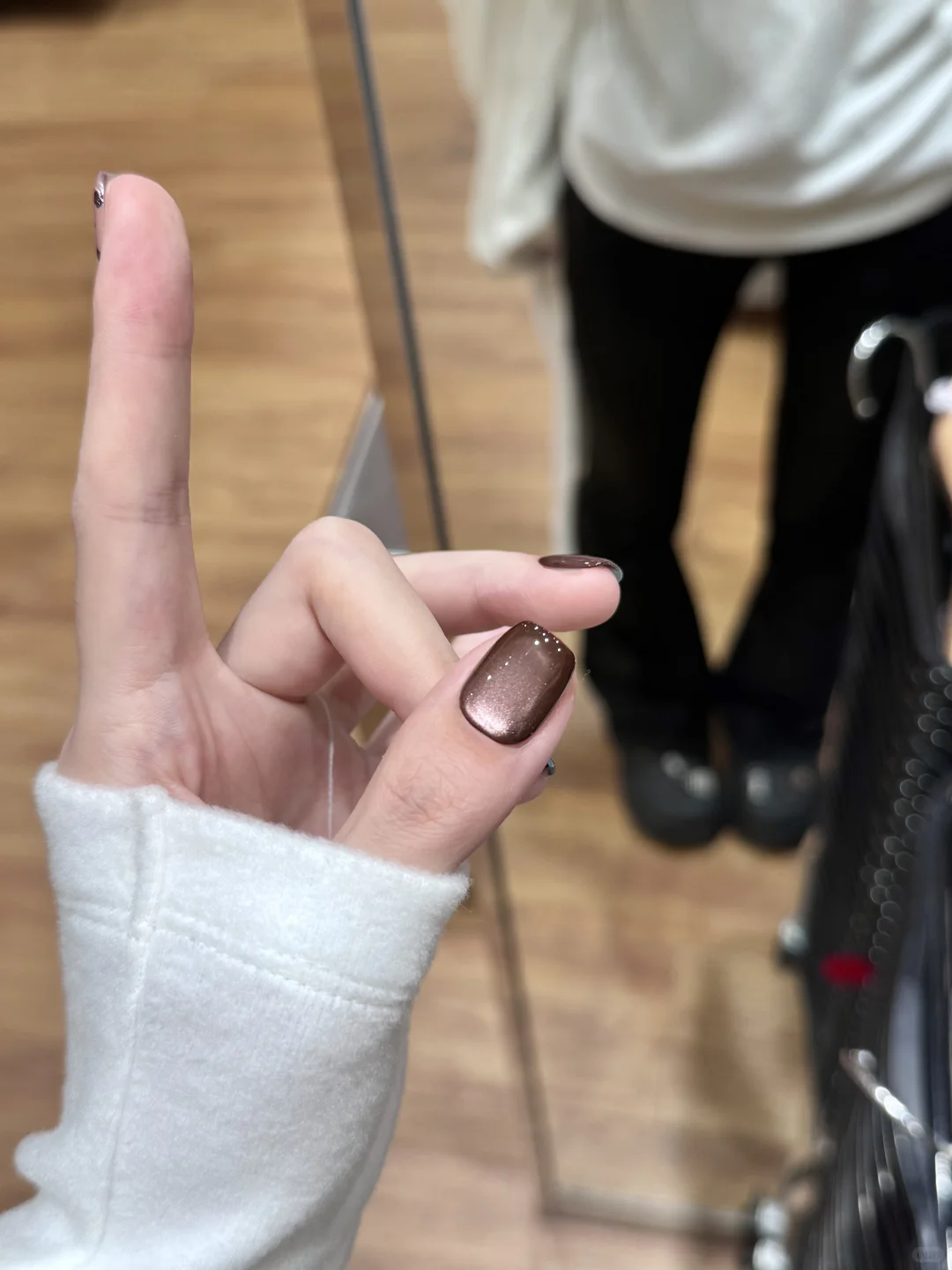 简约高级的可可奶茶色系的冬季美甲?✨