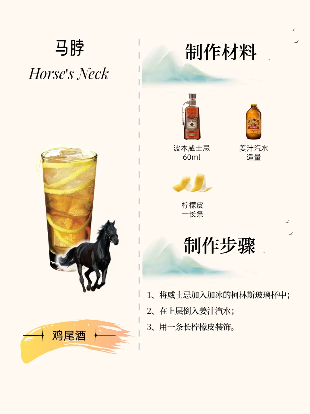 马脖?：一杯均衡且令人满意的鸡尾酒