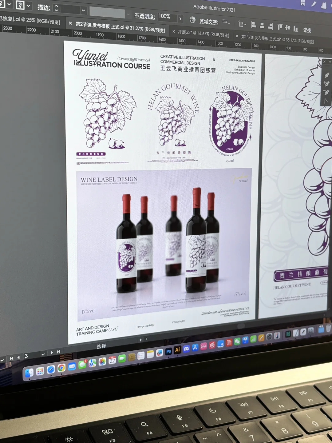 ??葡萄酒包装设计｜矢量插画