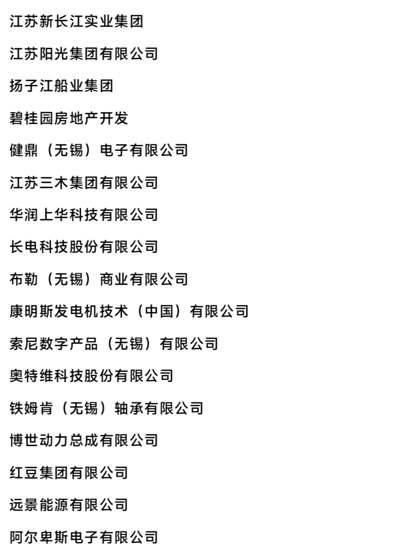 无锡头部企业