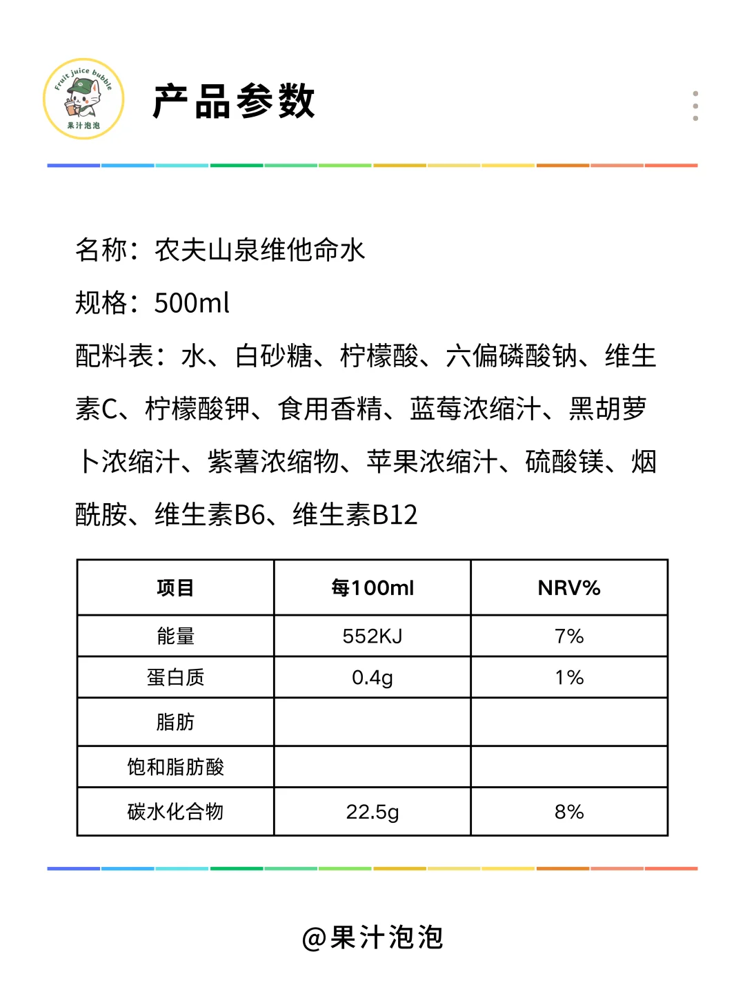 挑战每天了解一款饮料：农夫山泉维他命水