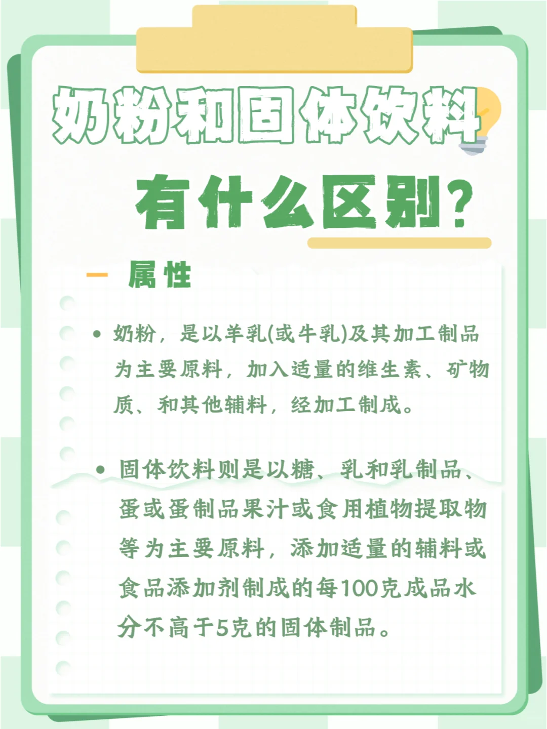 奶粉和固体饮料有区别吗？能替代吗？