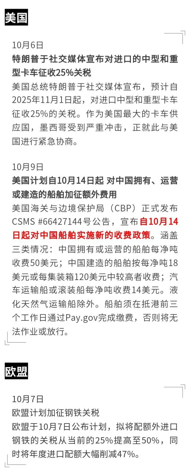 【外贸行业资讯】这个国庆和昨天发生了啥？