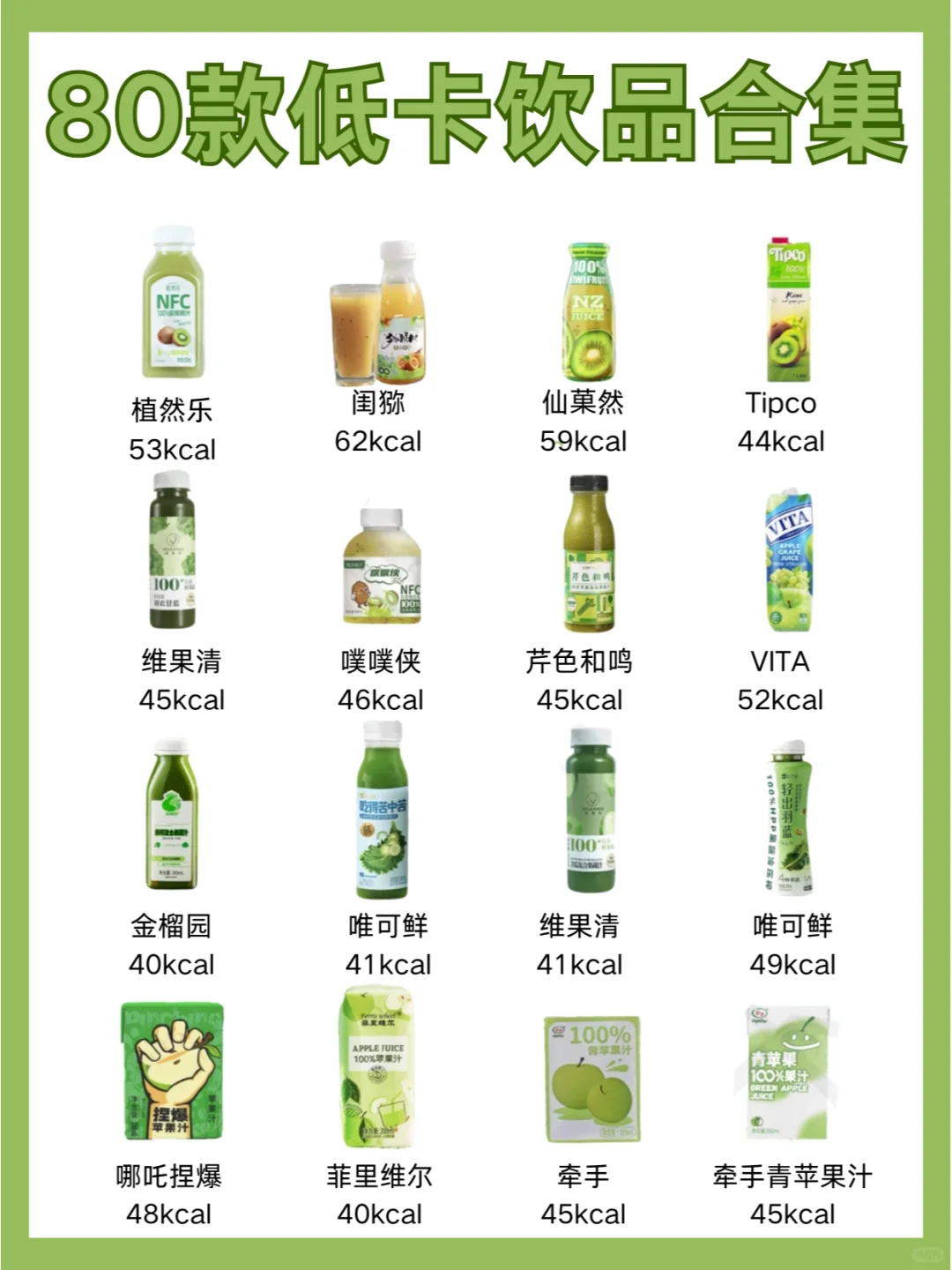 80款低卡果蔬饮品合集?