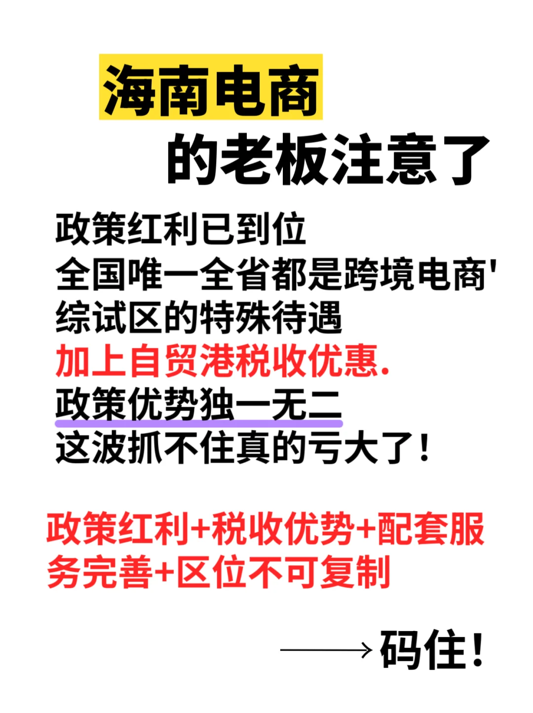 海南电商老板速看！