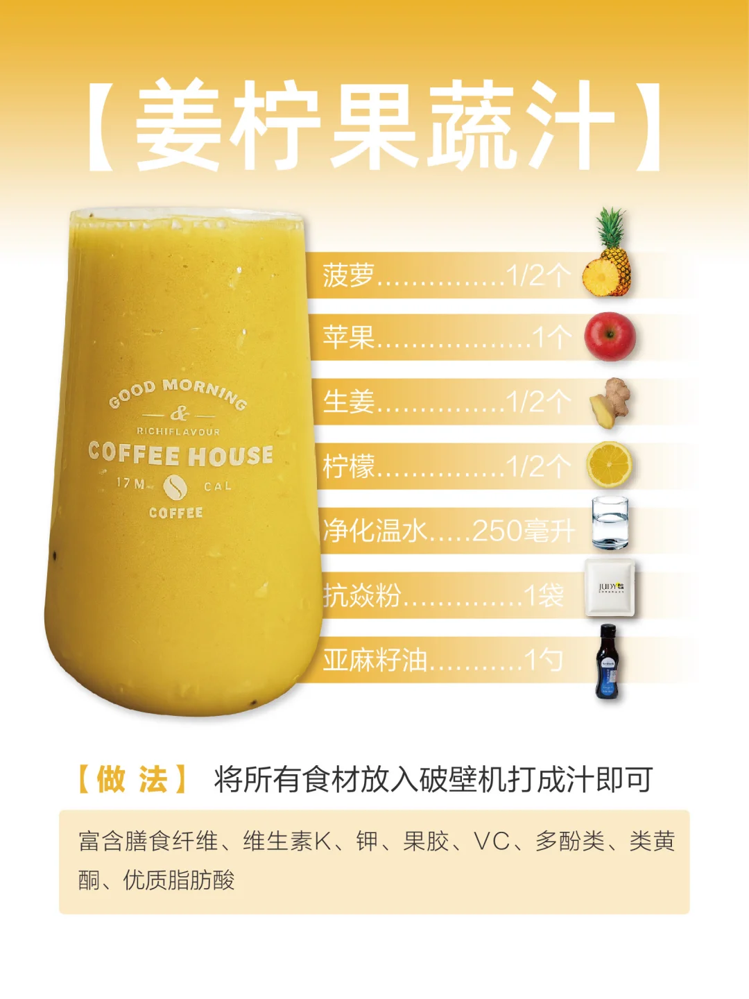 ? 6款抗焱王炸果蔬汁！喝出素颜发光肌✨