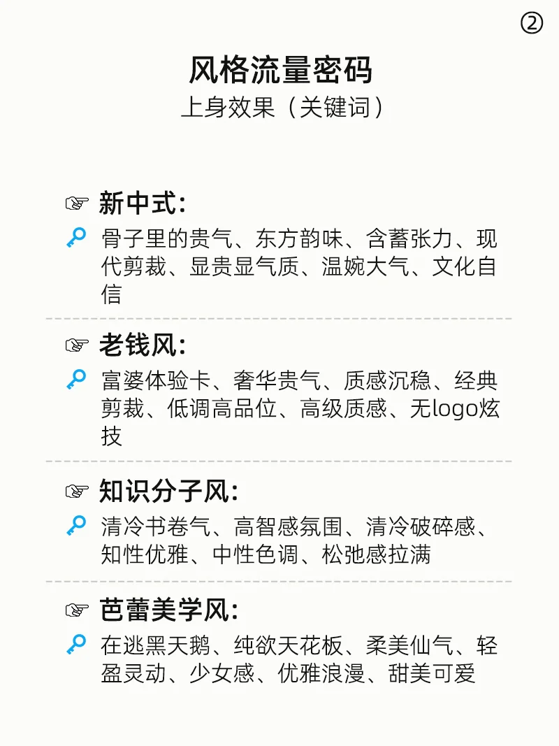 12种服装流行风格上身效果话术，拯救词穷！