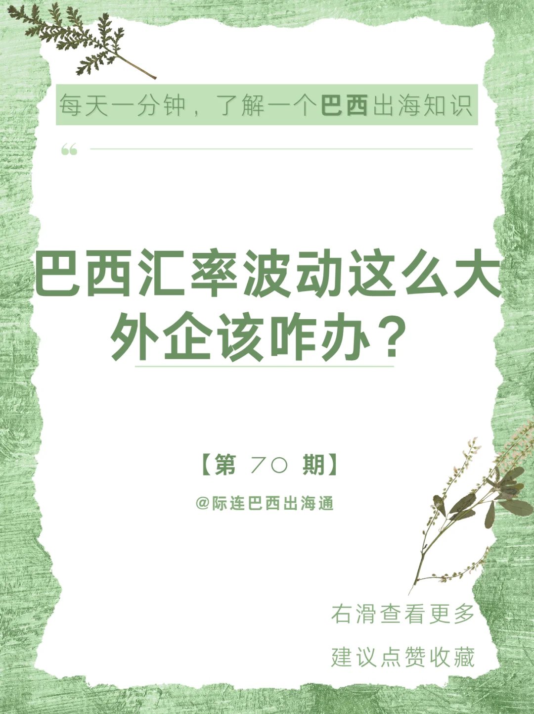 巴西外汇政策详解：企业如何稳汇避坑？