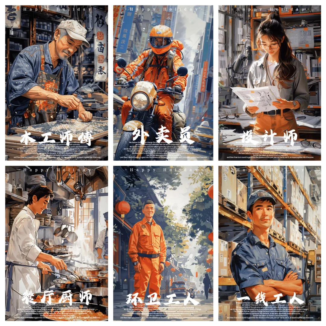 职场人物形象设计,致敬不同行业的劳动者