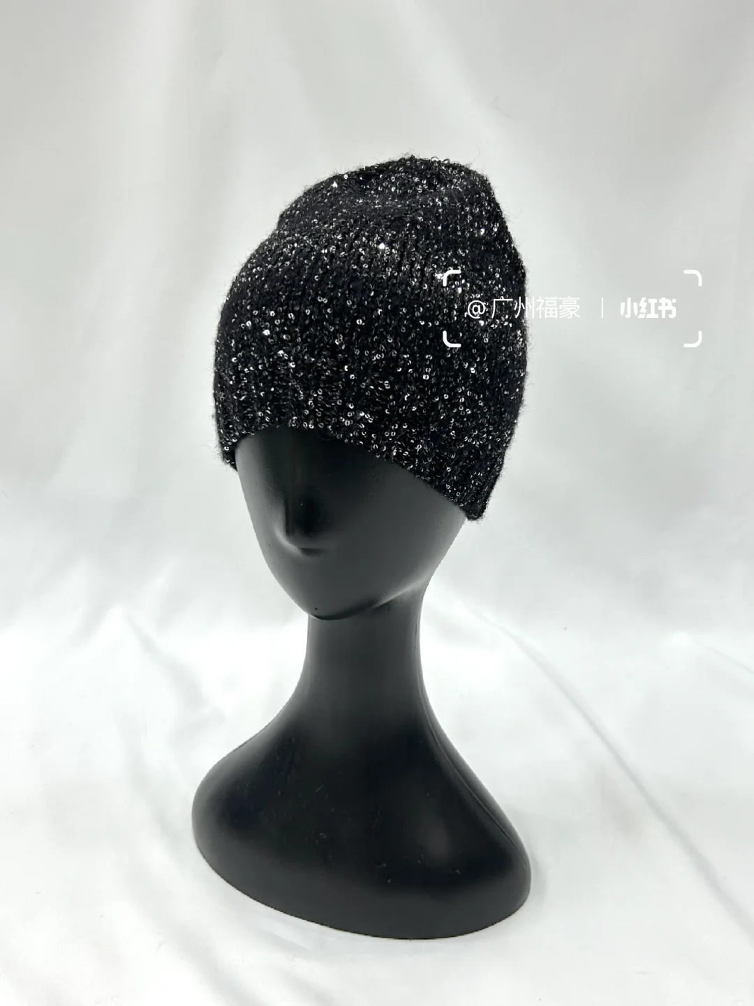 广州帽子工厂?亮片针织帽定制