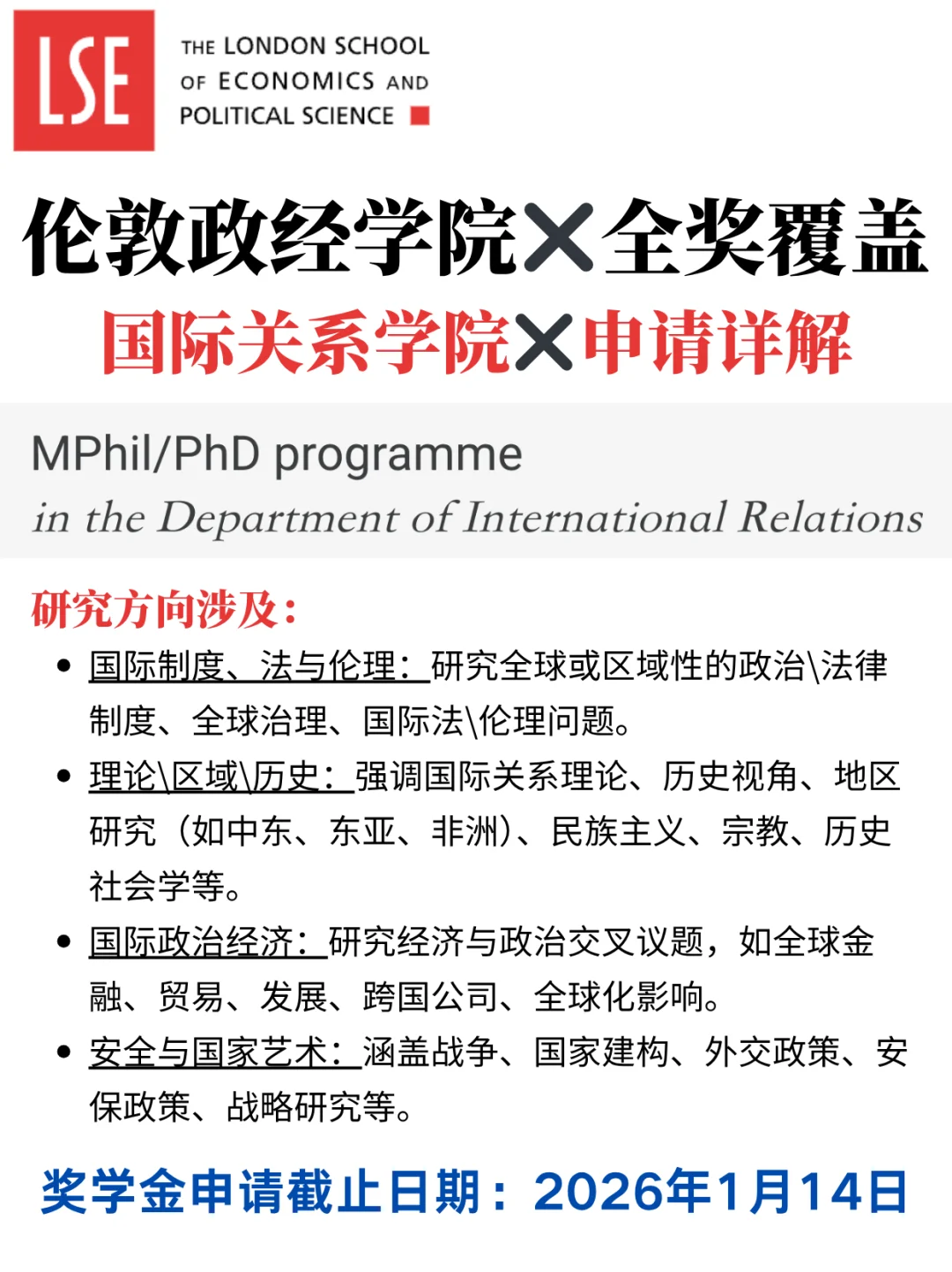 全奖申博•LSE国际关系方向✖️26F申请详解