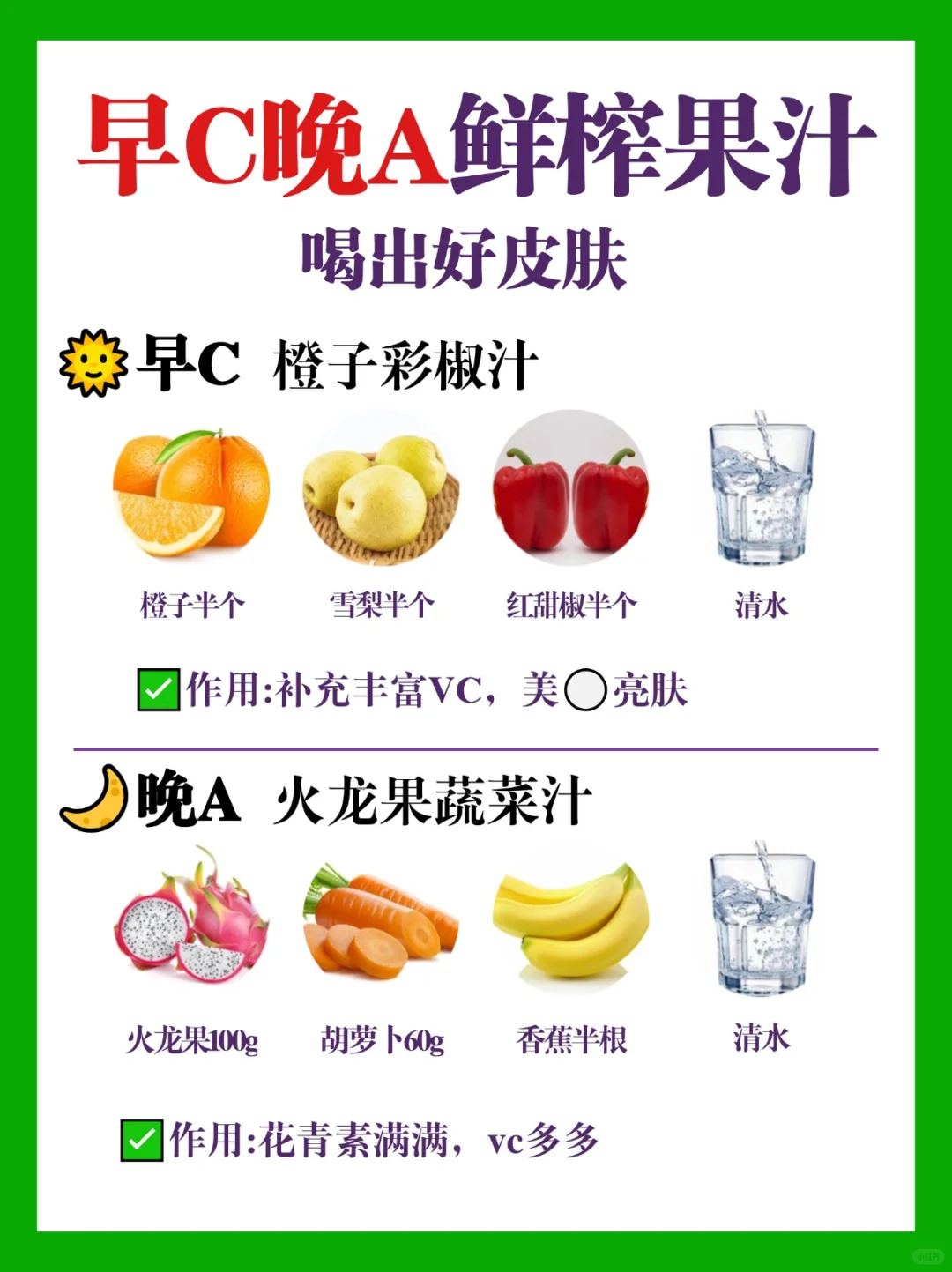 早C晚A果汁搭配合集｜?