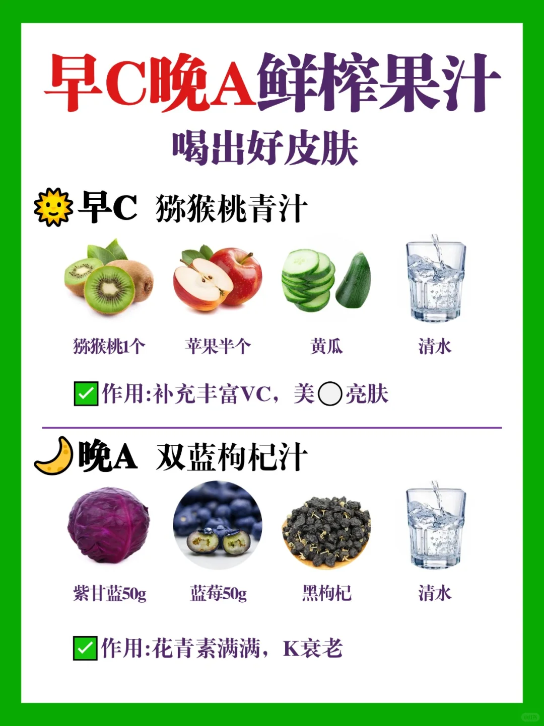 早C晚A果汁搭配合集｜?