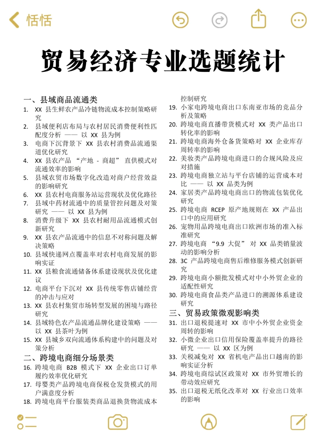 拜托?要让贸易经济专业的同学刷到啊啊啊