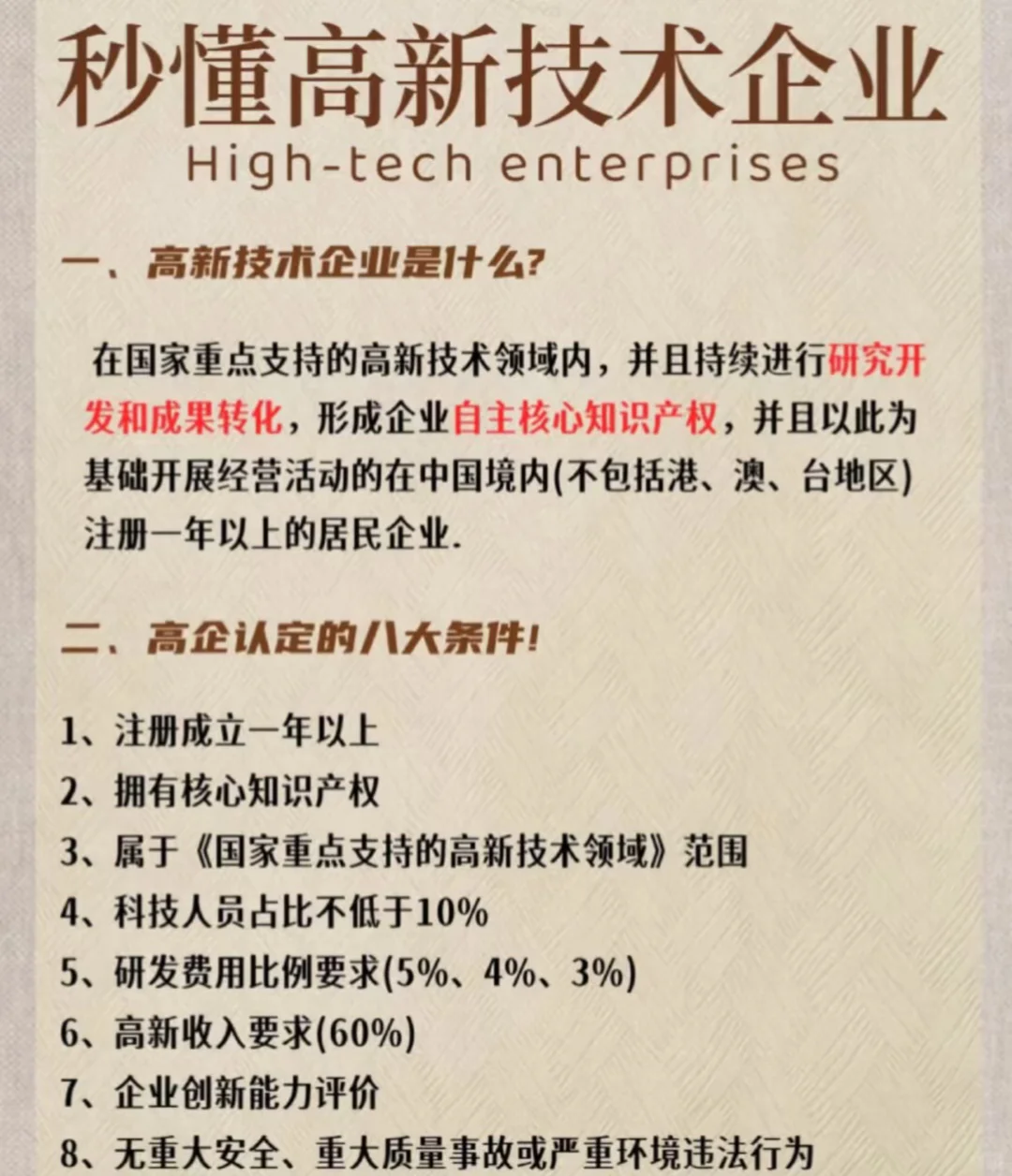 秒懂高新技术企业！