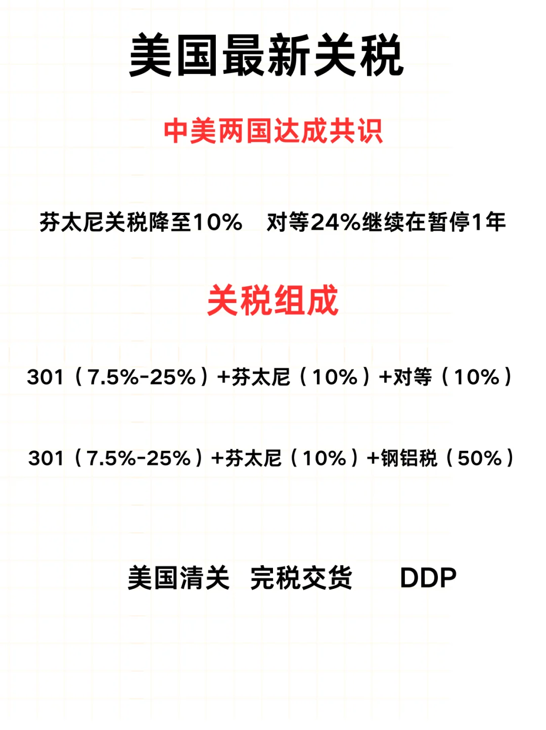 中美两国达成共识，最新关税调整