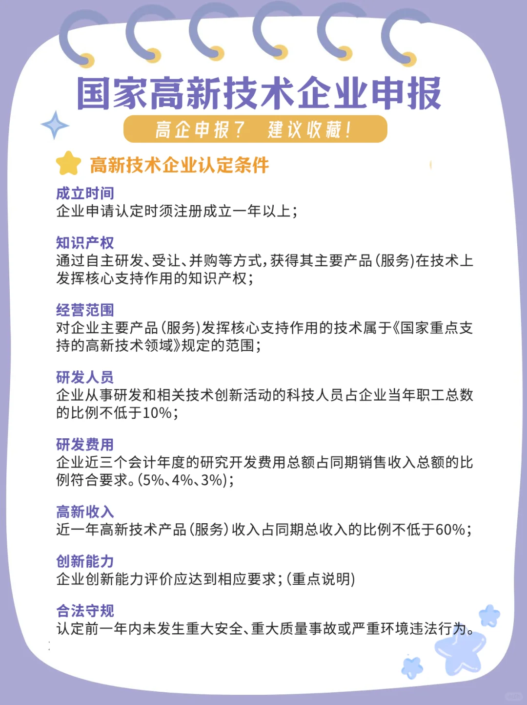 国家高新技术企业申报补贴及条件！