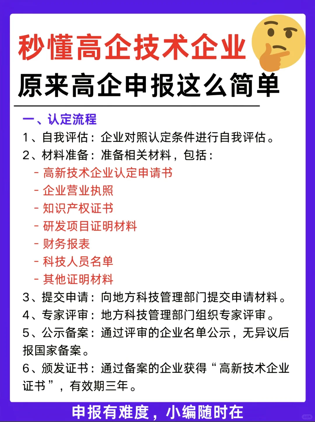 原来高企申报这么简单！！