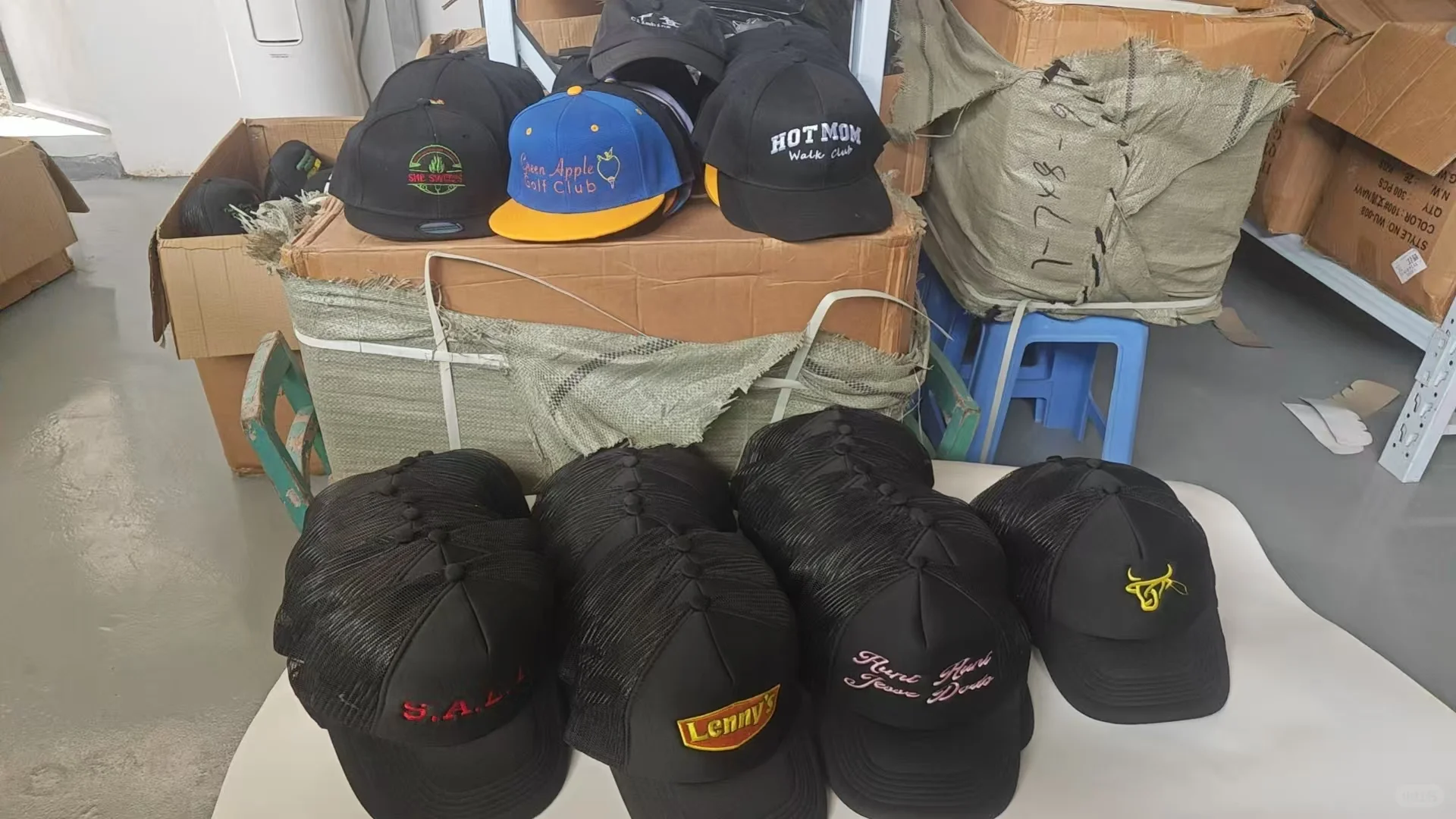 专业帽绣工厂，一个也接