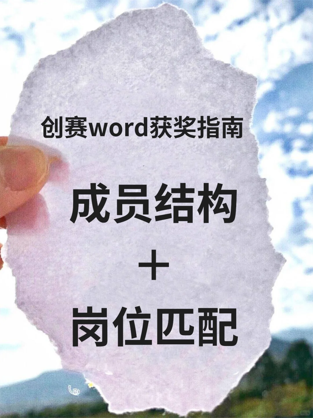 创赛word获奖指南：成员结构＋岗位匹配