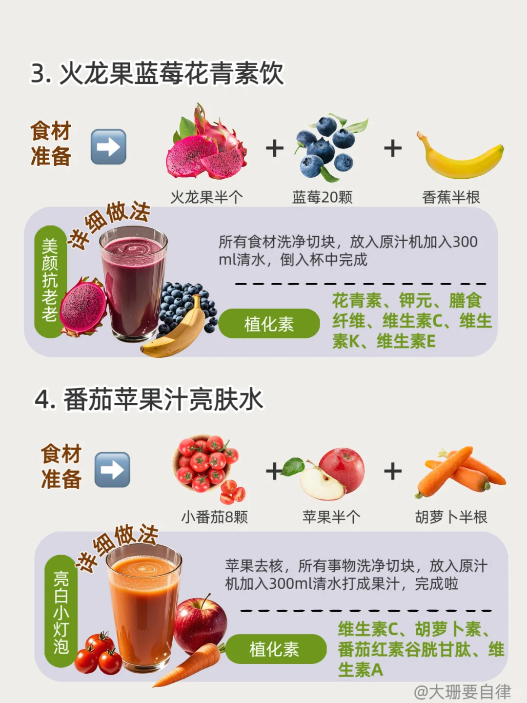 6 款掉秤果蔬汁✅低卡减脂，夏日必备