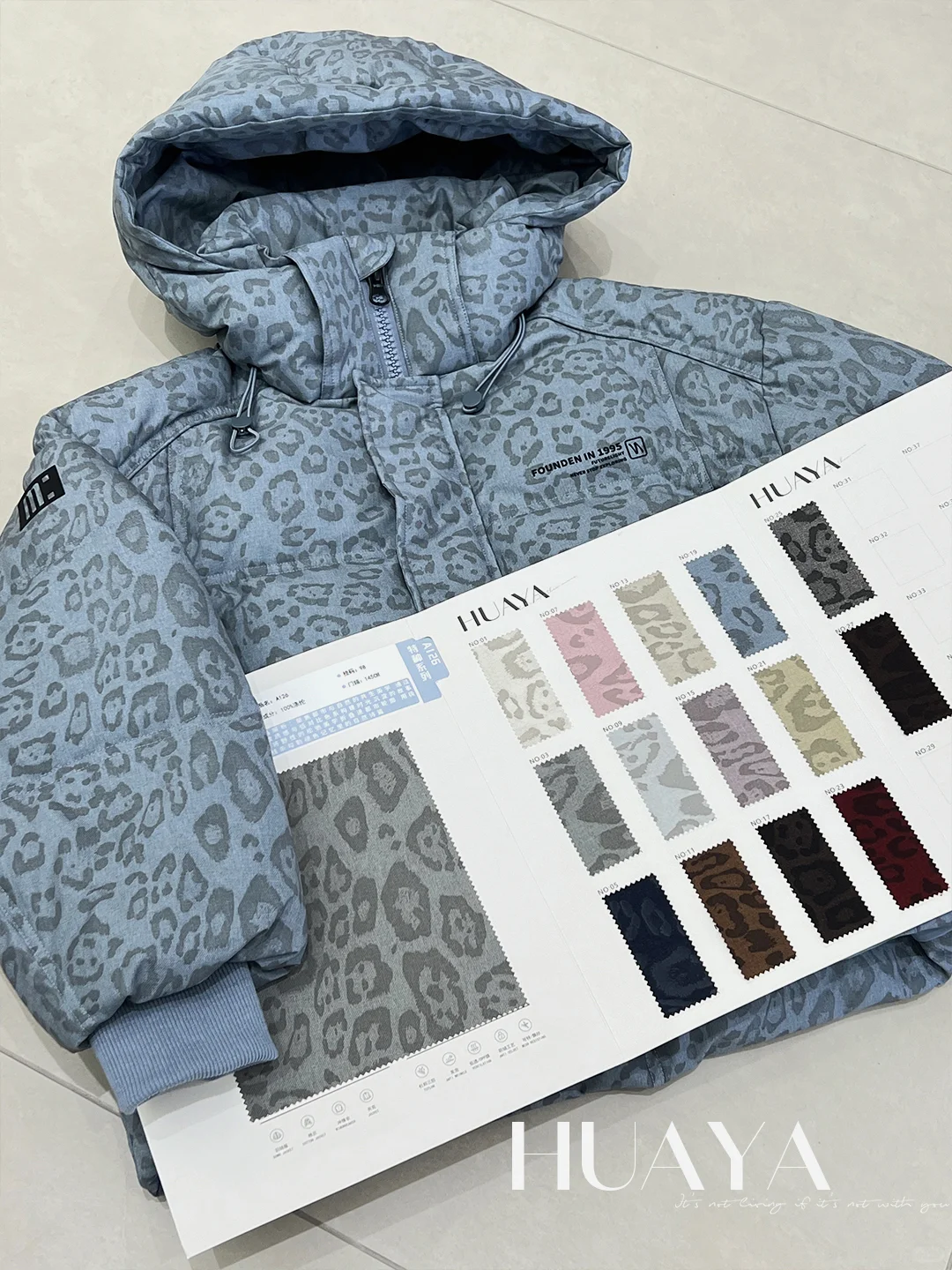 2025新品｜豹纹面料系列?高级感羽绒服面料