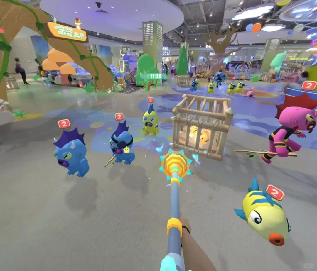 商场居然有虚实结合的MR游戏？