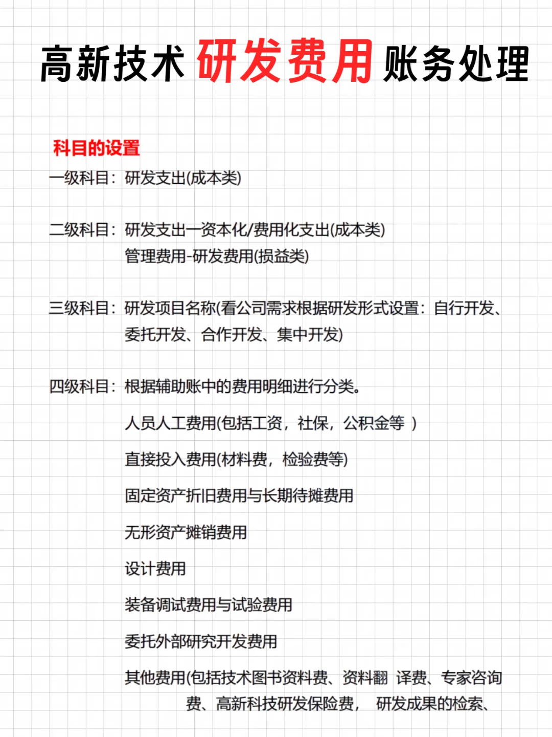 高新技术企业账务处理