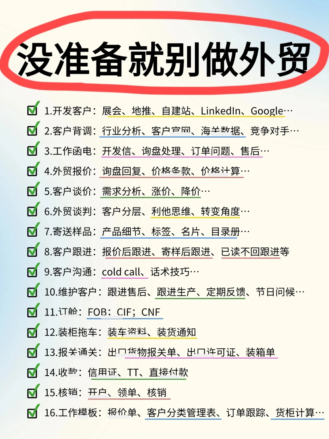 主打劝退?没准备你就别做外贸了！