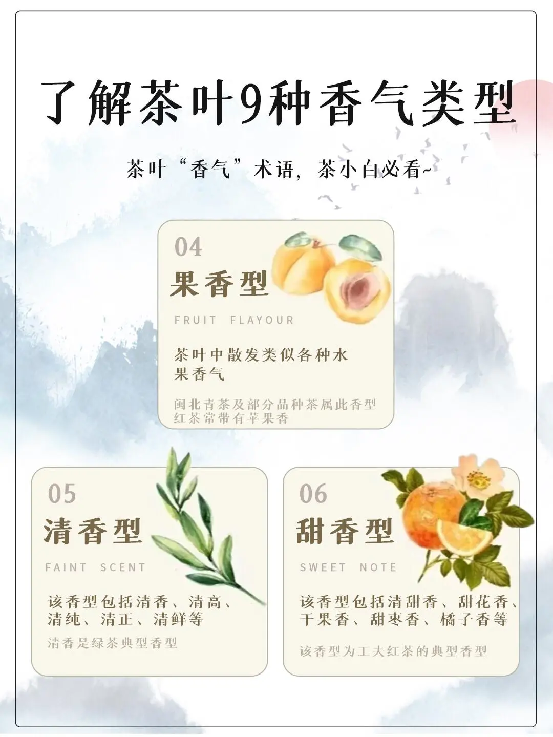 茶叶的9种香气类型 建议收藏