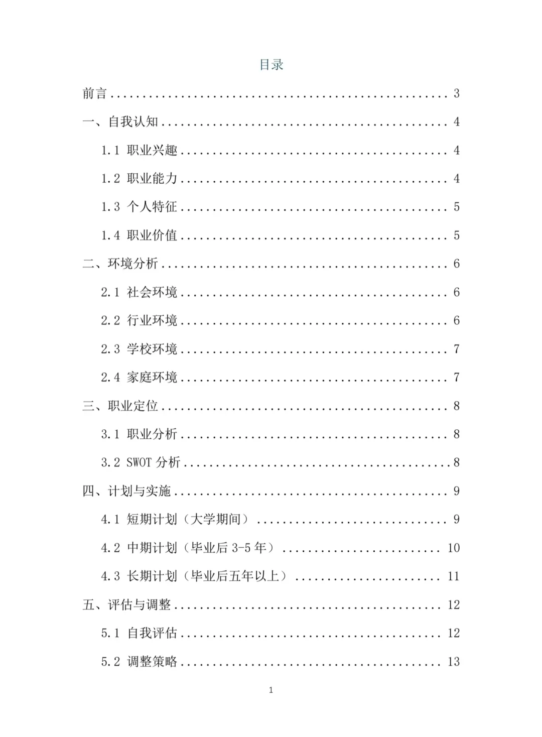 G24-《舞蹈表演》职业生涯规划书Word➕PPT