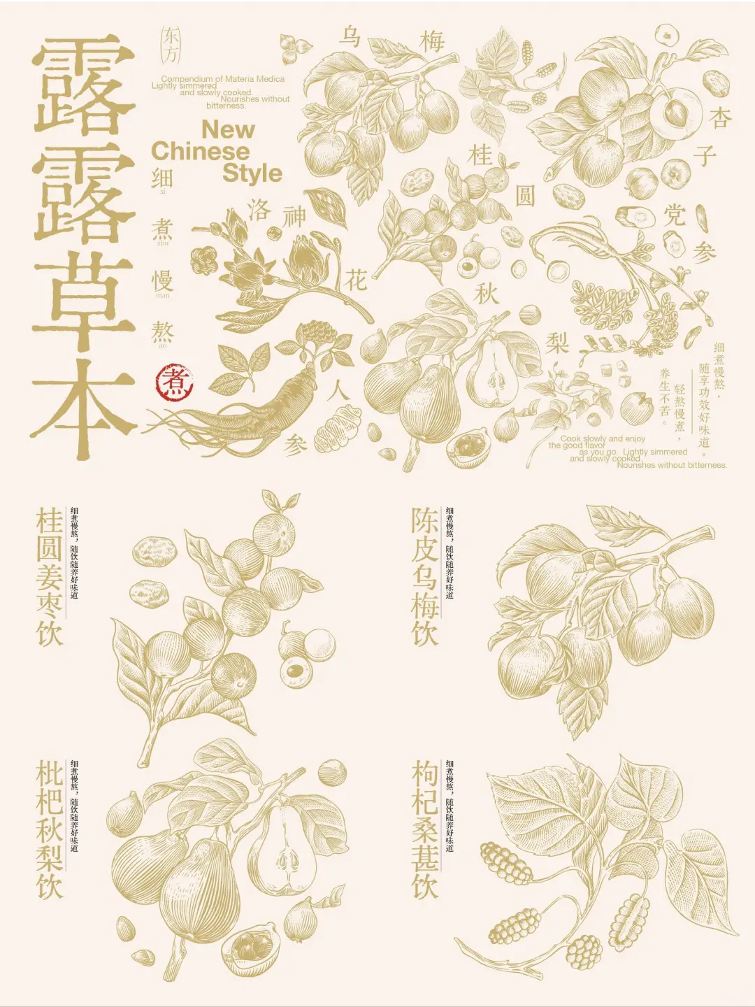 露露草本 | 养生饮品的极致功效视觉