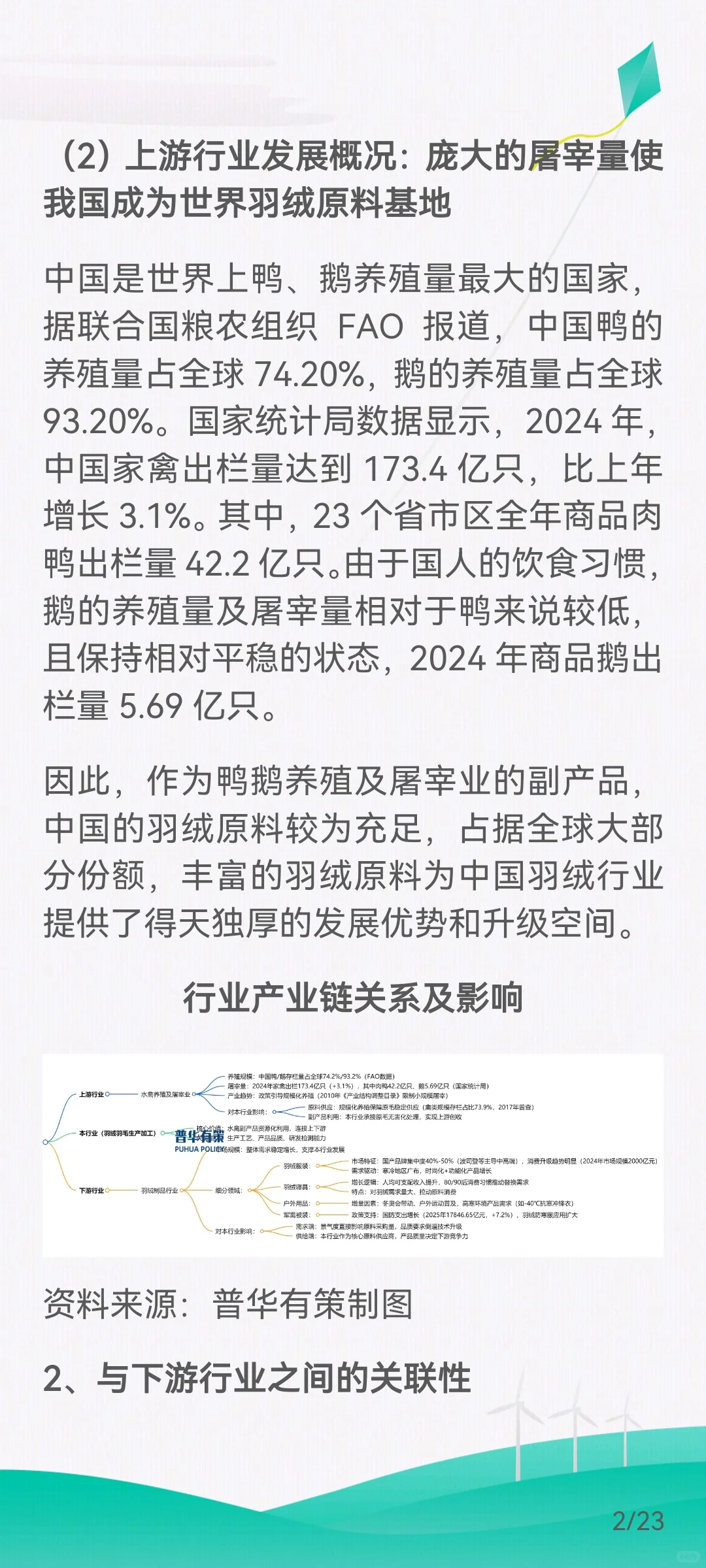 羽绒羽毛生产加工行业产业链关系及下游需求