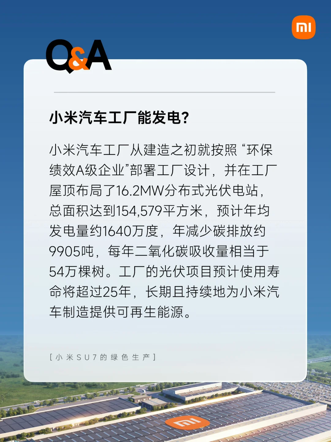 今天给大家揭秘小米SU7的绿色生产！