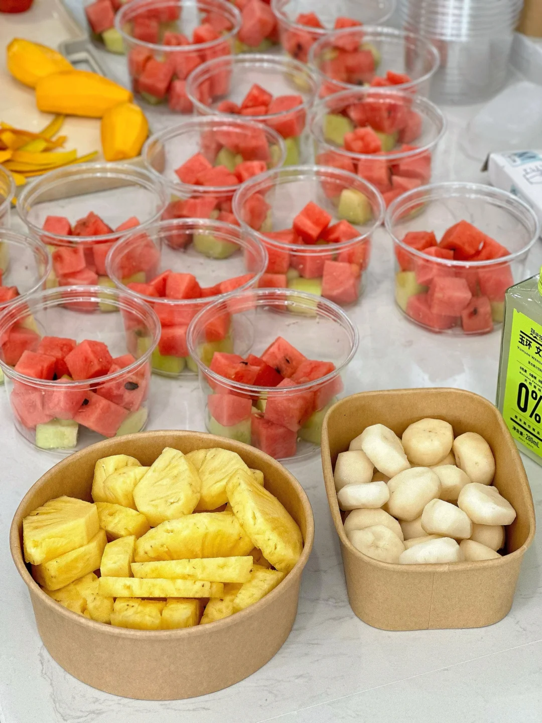 在嘉善｜学校一人份水果杯