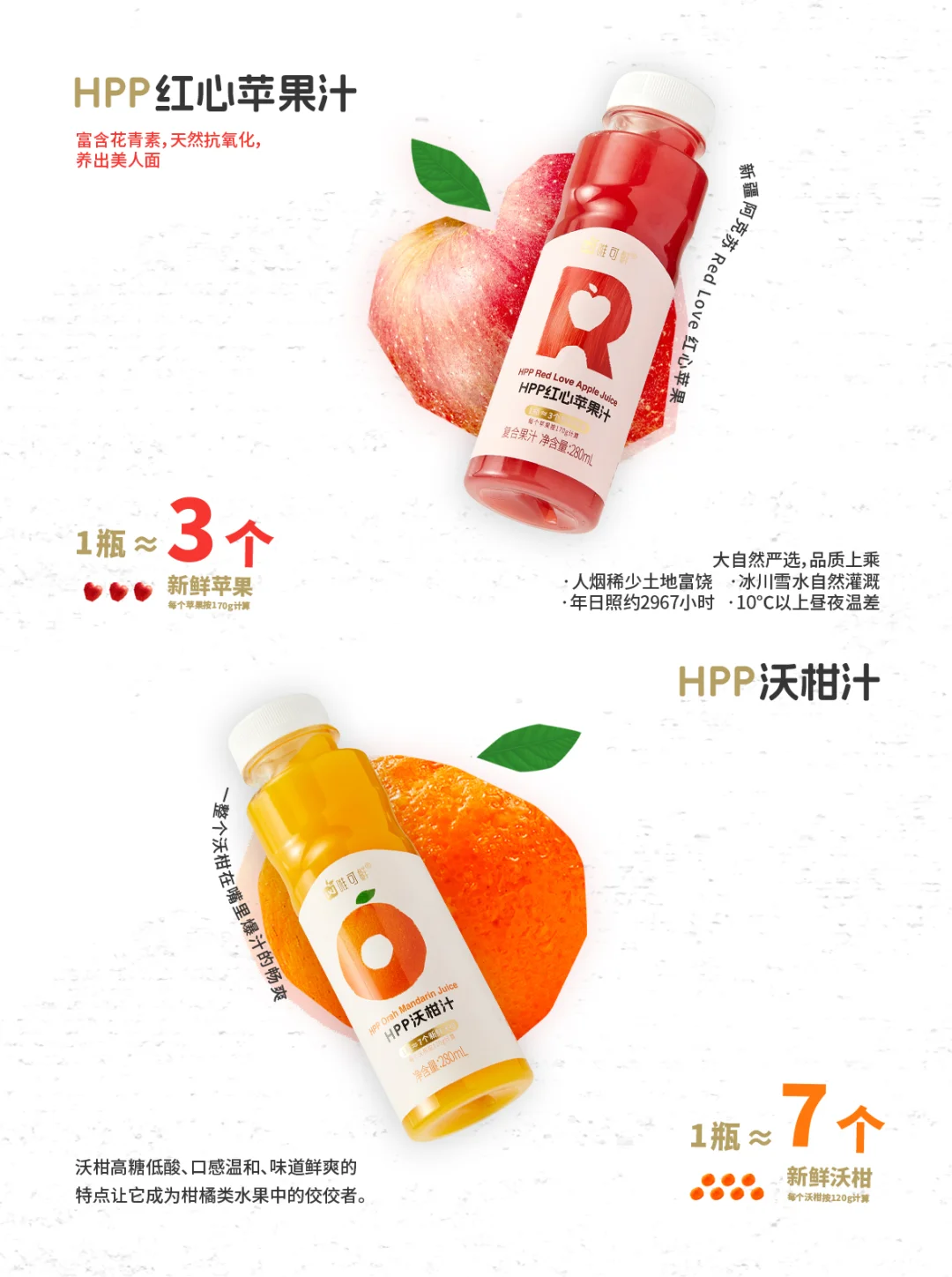 100%HPP果汁|喝起来像直接吃水果一样鲜