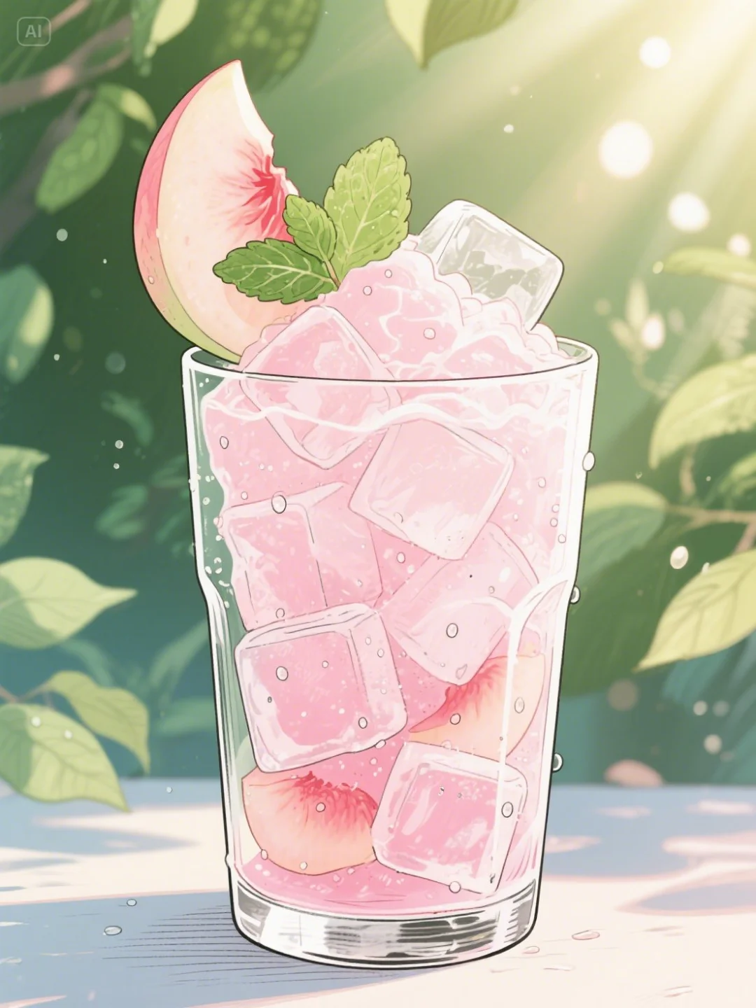 果汁插画，来啦！榨汁的快乐