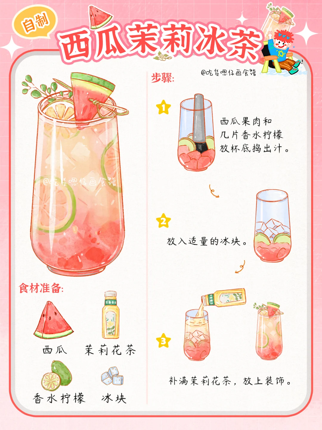 手绘食谱：饮品大合集?